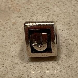 Pandora Sterling Silver Initial Letter 'J' Charm